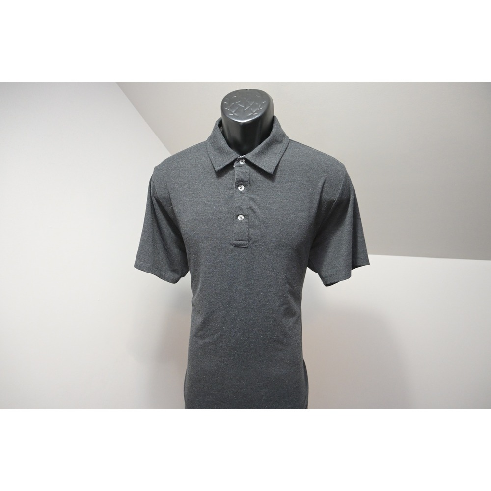 Free Fly Polo Shirt Mens Size Medium Charcoal Grey Bamboo Blend Stretch EUC - Picture 2 of 10
